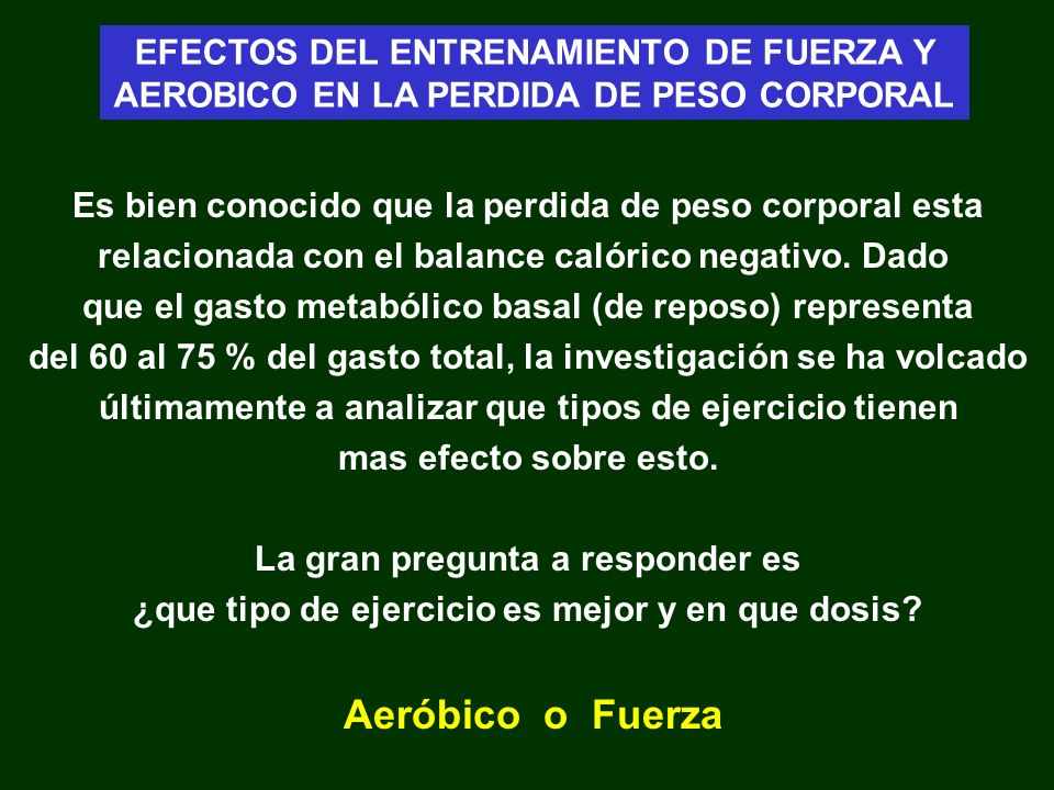 Pérdida de peso negativa del balance de calorías